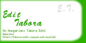 edit tabora business card